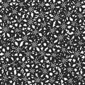 Seamless vector snowflakes pattern. Winter snowflake elements black and white background. For design, fabric, textile, web Royalty Free Stock Photo